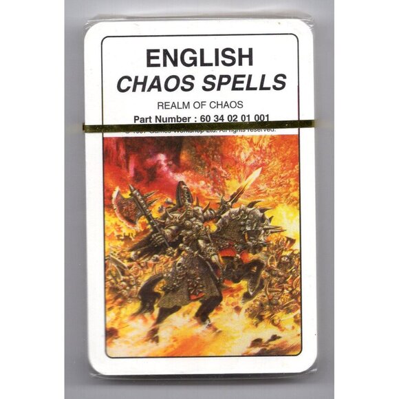 Warhammer English Chaos Spells Realm Of Chaos Cards Sealed package MInt - Picture 1 of 2